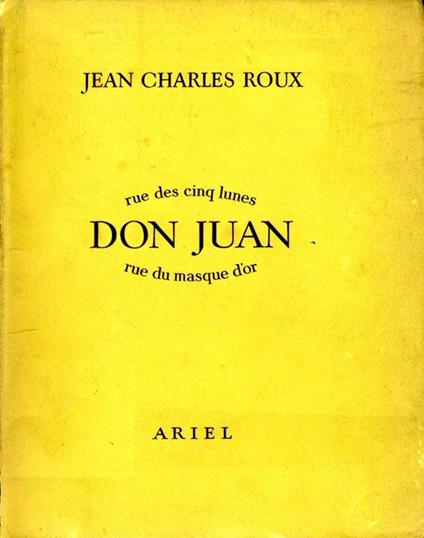 Don Juan Entre la Rue Des Cinq Lunes Et Celle Du Masque d'Or - copertina