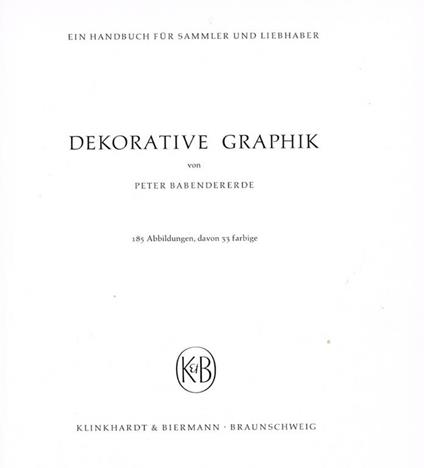Dekorative graphik - Peter Babendererde - copertina