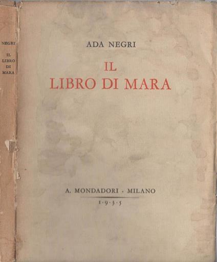 Á™Il libro di Mara - Ada Negri - copertina
