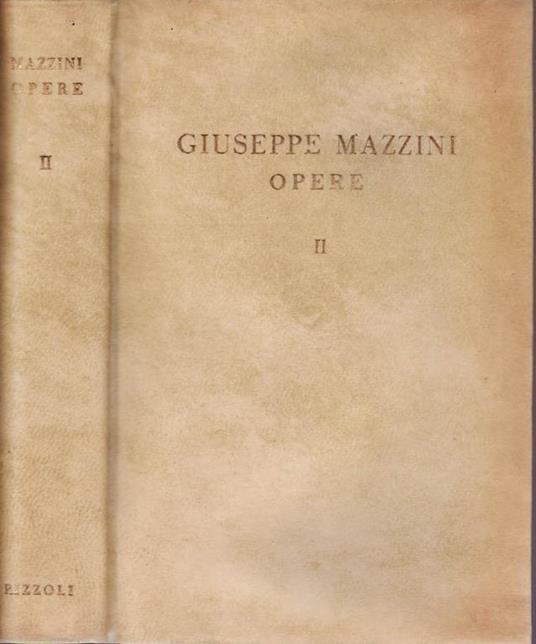 Opere (vol. II) - Giuseppe Mazzini - copertina