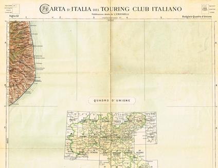 Badolato quadro d'unione foglio 53. Carta d'italia del touring club - Luigi V. Bertarelli - copertina