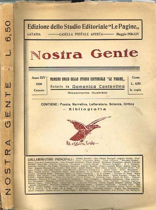 Nostra gente. Numero unico dello studio editoriale le pagine - Domenico Costantino - copertina