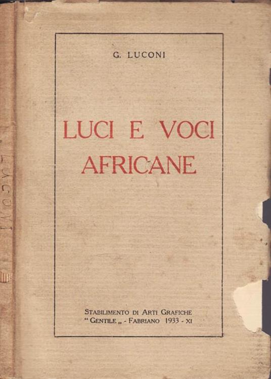 Luci e voci africane - Stefano Luconi - copertina