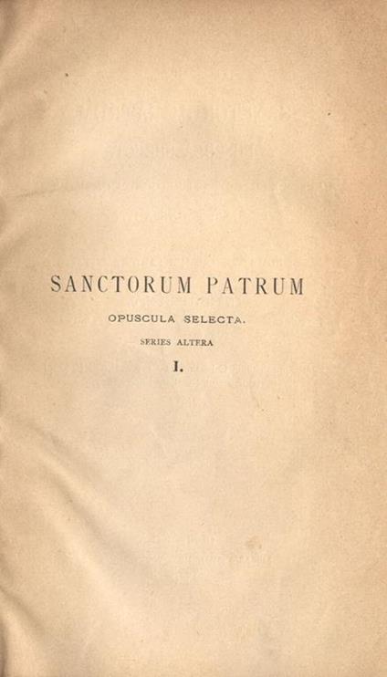 Sanctorum Patrum. Opuscola selecta - H. Hurter - copertina