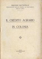 Il credito agrario in colonia