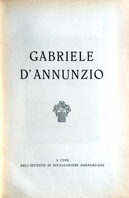 Gabriele d'Annunzio - Gabriele D'Annunzio - copertina