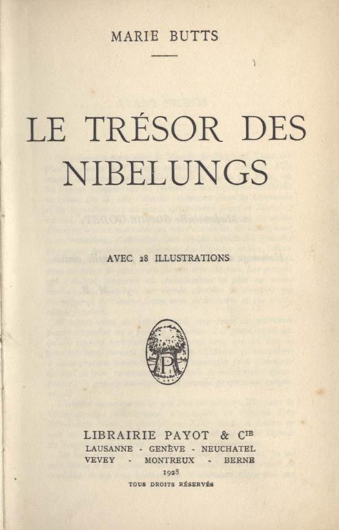 Le trésor des Nibelungs - Marie Butts - copertina