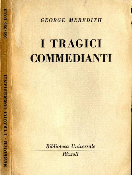 I tragici commedianti - George Meredith - copertina