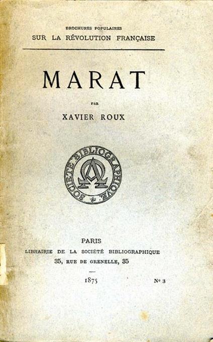 Marat - copertina