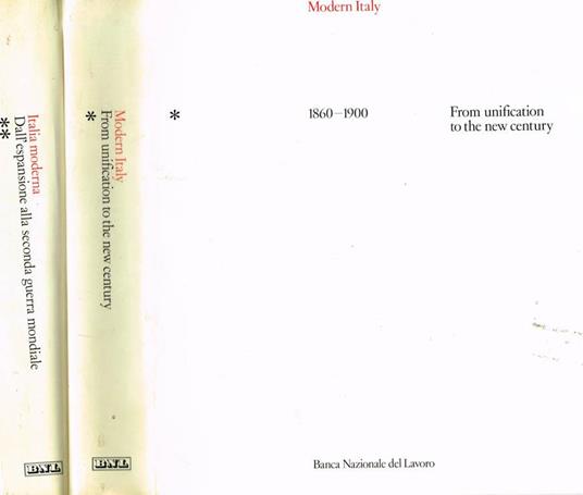 Italia moderna (2 volumi). 1860-1900, 1900-1939 - Carlo Pirovano - copertina