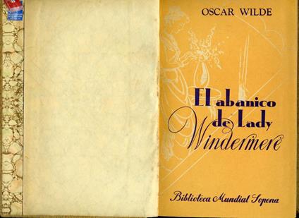 El Abanico de Lady Windermere - Oscar Wilde - copertina