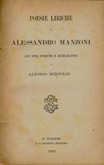 Poesie liriche di Alessandro Manzoni
