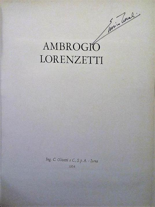 Ambrosius LaurentII. Ambrogio Lorenzetti - Enzo Carli - copertina