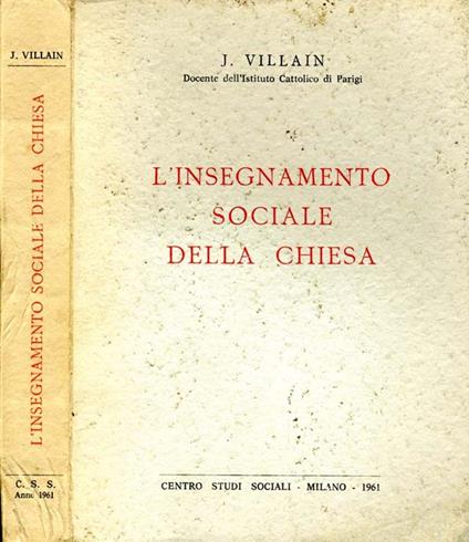 L' Insegnamento Sociale della Chiesa - Jean Villain - copertina
