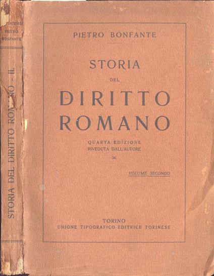 Storia del diritto romano-Vol. II - Pietro Bonfante - copertina