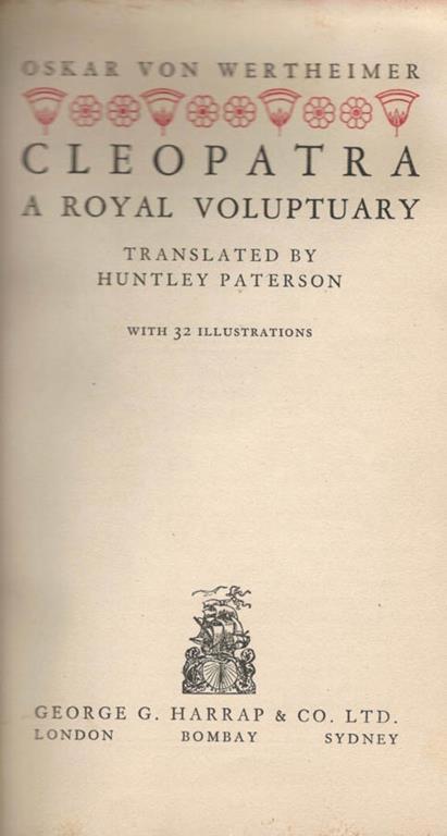 Cleopatra. a royal voluptuary - Oscar von Wertheimer - copertina