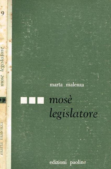 Mosé legislatore - Marta Malenza - copertina