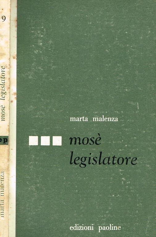 Mosé legislatore - Marta Malenza - copertina