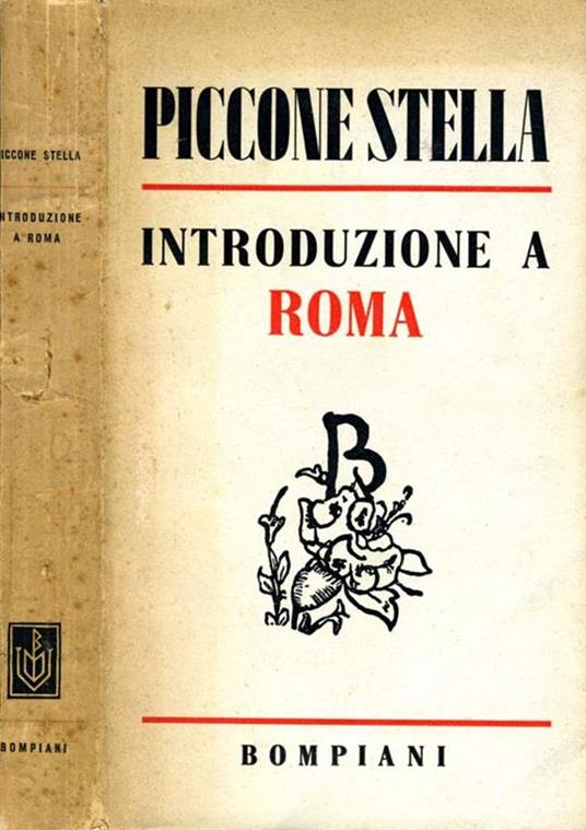 Introduzione a Roma - Antonio Piccone Stella - copertina