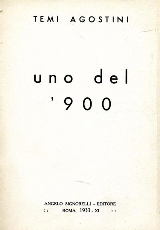 Uno del '900 - Temi Agostini - copertina