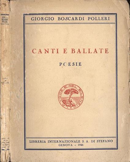 Canti e ballate. Poesie - Giorgio Boscardi Polleri - copertina