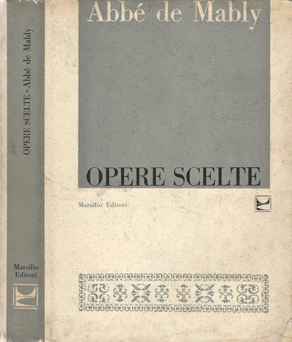 Opere Scelte - Gabriel B. de Mably - copertina