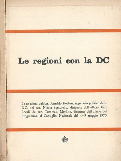 Le regioni con la D.C - copertina