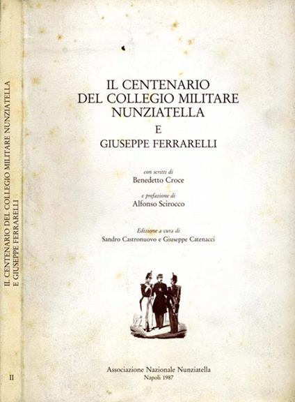 Il Centenario del Collegio Militare Nunziatella e Giuseppe Ferrari - copertina