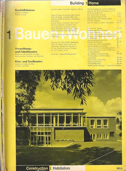 Bauen + Wohnen n. 1-4. Construction + Habitation - copertina