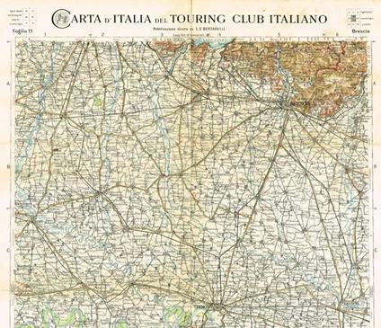 Brescia Foglio 11. Carta D'Italia Del Touring Club - Luigi V. Bertarelli - copertina