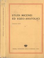 Studi micenei ed egeo. anatolici (fascicolo XXVII)