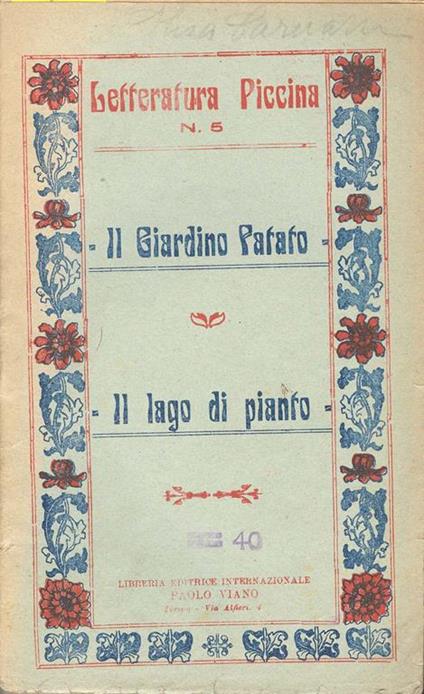 Il Giardino Fatato. Il lago di pianto - copertina