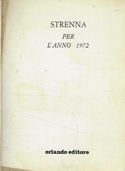 Strenna per L'Anno 1972 - copertina