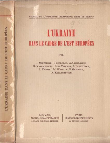 L' Ukraine dans le cadre de l'est européén - copertina