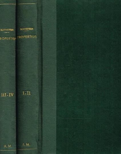 Die Elegien - Sesto Properzio - copertina