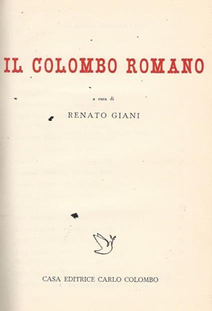 Il Colombo romano - copertina