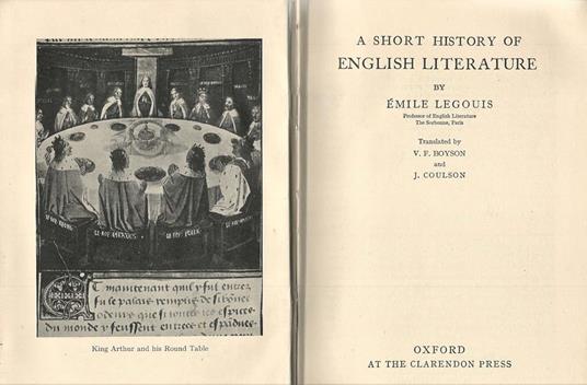A Short History of English Literature - Émile Legouis - copertina