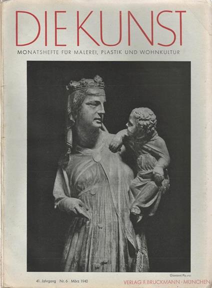 Die Kunst-Monatshefte fur Malerei Plastik und Wohnkultur N. 6 - copertina