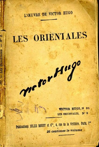 Les Orientalis - Victor Hugo - copertina