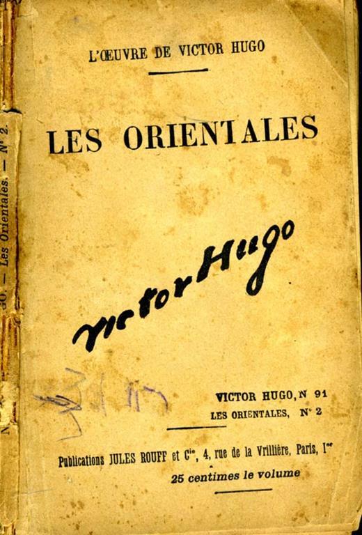 Les Orientalis - Victor Hugo - copertina