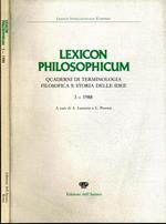 LeXIcon Philosophicum. Quaderni di terminologia filosofica e storia delle idee 3-1988