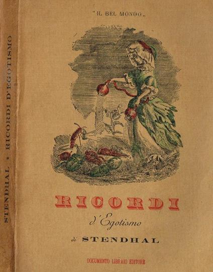 Ricordi D'Egotismo - Stendhal - copertina