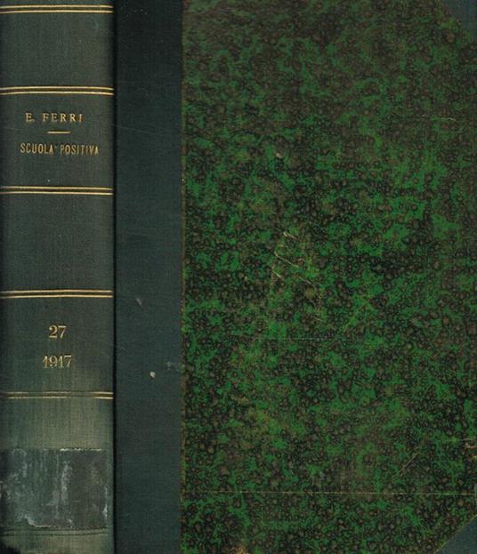 La Scuola Positiva Vol. 27 - Enrico Ferri - copertina