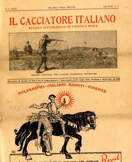 Il Cacciatore Italiano Numeri Vari 1929. Rivista Settimanale Di Caccia E Pesca - copertina