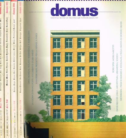 Domus N 693 694 695 698. Monthly Review of Architecture Interiors Design Art - copertina