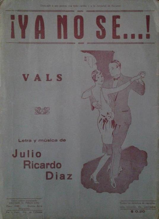 Ya no se!. Vals - copertina