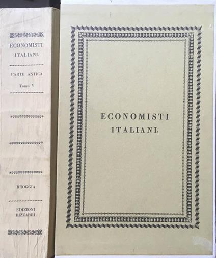 Scrittori classici italiani di Economia Politica. Parte antica-Tomo V - copertina