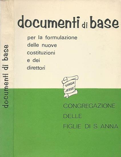 Documenti di Base. Per la formulazione della nuove Costituzioni - copertina