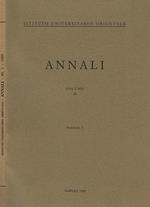 A. I. O. N. : Annali Vol 49 Fasc. 1. Rivista del Dipartimento di Studi Asiatici e del Dipartimento di Studi e Ricerche su Africa e Paesi Arabi