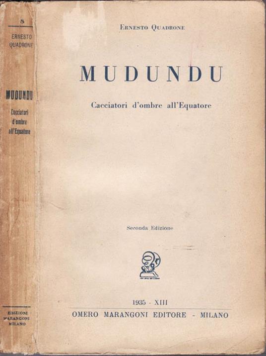 Mudundu. Cacciatori d'ombre all'equatore - copertina